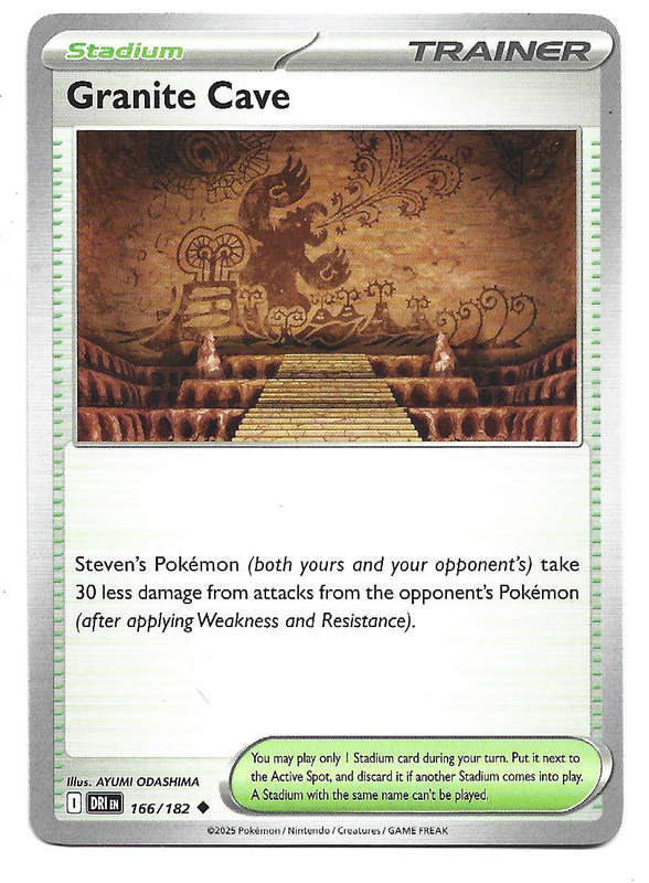 GRANITE CAVE - COMMON  166/182  POKEMON TCG DESTINED RIVALS TRADING CARD