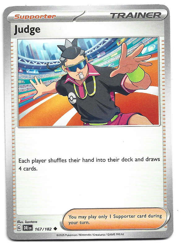 JUDGE - COMMON  167/182  POKEMON TCG DESTINED RIVALS TRADING CARD