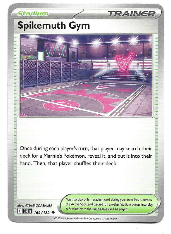 SPIKEMUTH GYM  -  UNCOMMON  169/182  POKEMON TCG DESTINED RIVALS TRADING CARD