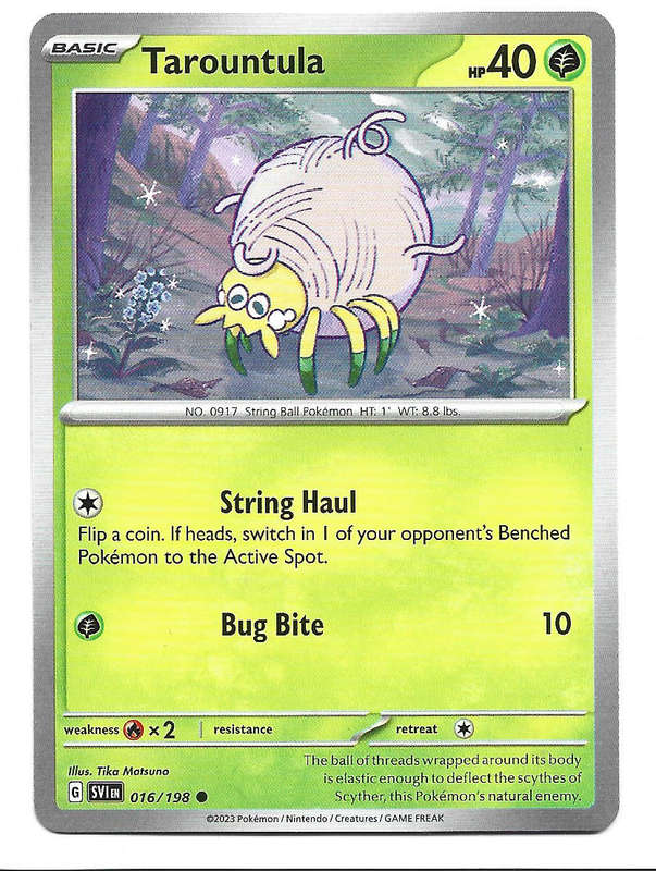 TAROUNTULA - COMMON  16/198  POKEMON TCG SCARLET & VIOLET TRADING CARD