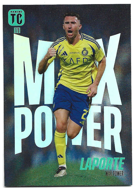AYEMERIC LAPORTE - PANINI `TOP CLASS` 2025 COLLECTION - FOIL MAX POWER TRADING CARD 170
