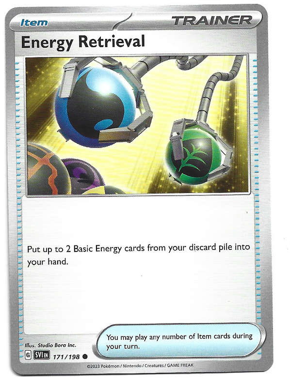 ENERGY RETRIEVAL - POKEMON SCARLET & VIOLET  171/198 UNCOMMON TRADING CARD