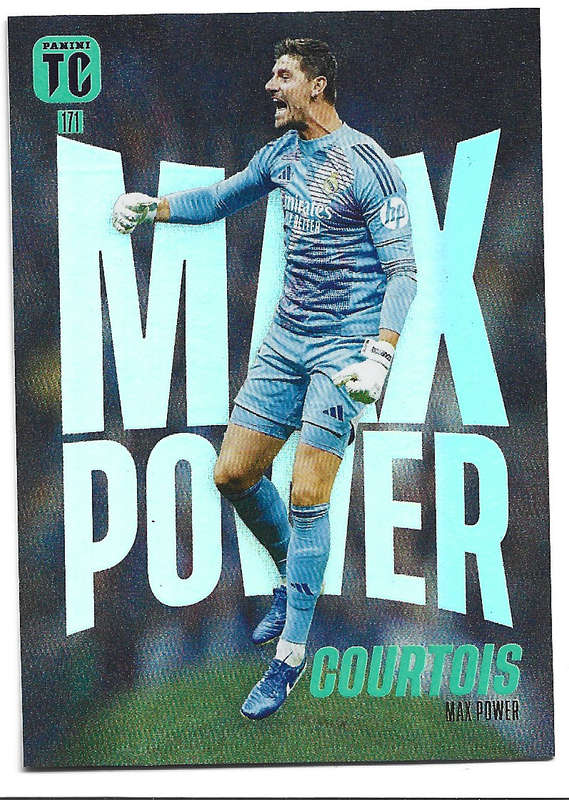 THIBAUT COURTOIS - PANINI `TOP CLASS` 2025 COLLECTION - FOIL MAX POWER TRADING CARD 171