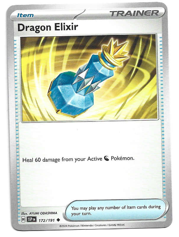 DRAGON ELIXIR - COMMOM  172/191 POKEMON TCG SURGING SPARKS TRADING CARD