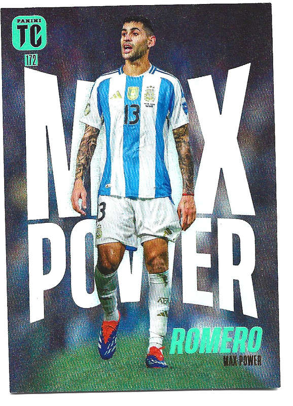 CRISTIAN ROMERO - PANINI `TOP CLASS` 2025 COLLECTION - FOIL MAX POWER TRADING CARD 172