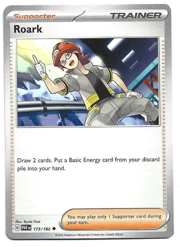 ROARK  -  POKEMON PARADOX RIFT COMMON  173/182 TRADING CARD