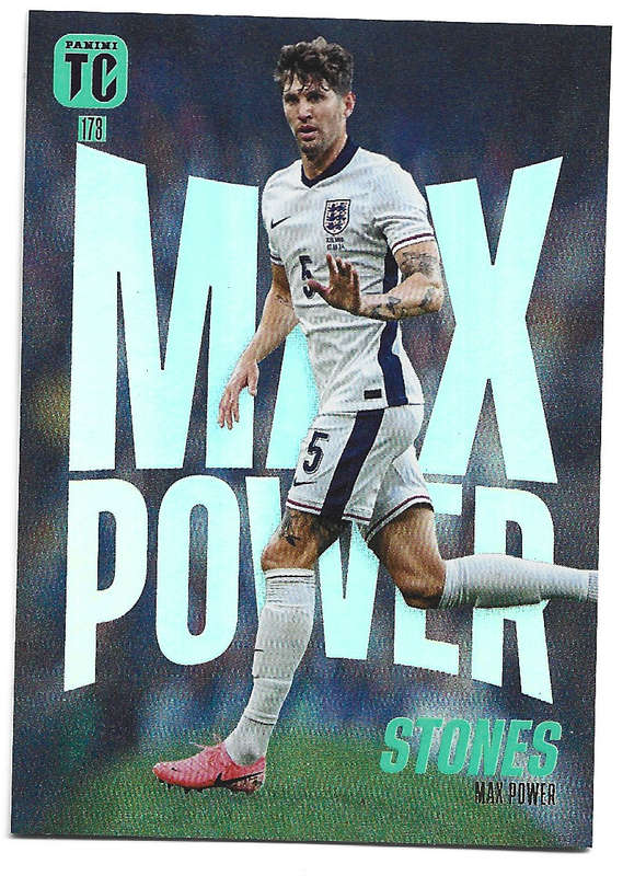 JOHN STONES - PANINI `TOP CLASS` 2025 COLLECTION - FOIL MAX POWER TRADING CARD 173