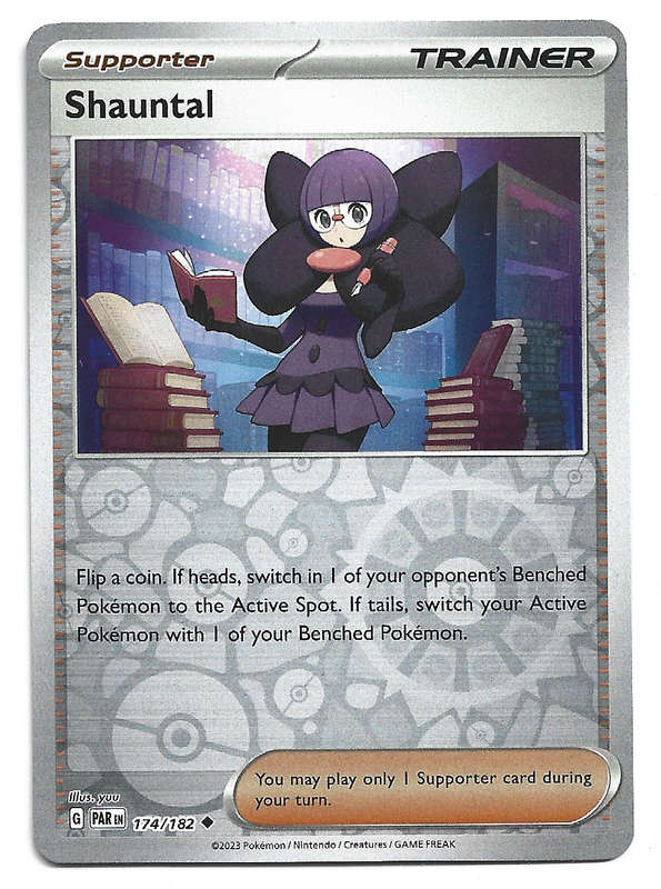 SHAUNTAL  -   REVERSE HOLO POKEMON PARADOX RIFT   174/182 TRADING CARD