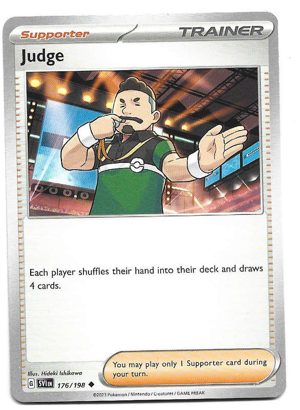 JUDGE - COMMON  176/198  POKEMON TCG SCARLET & VIOLET TRADING CARD