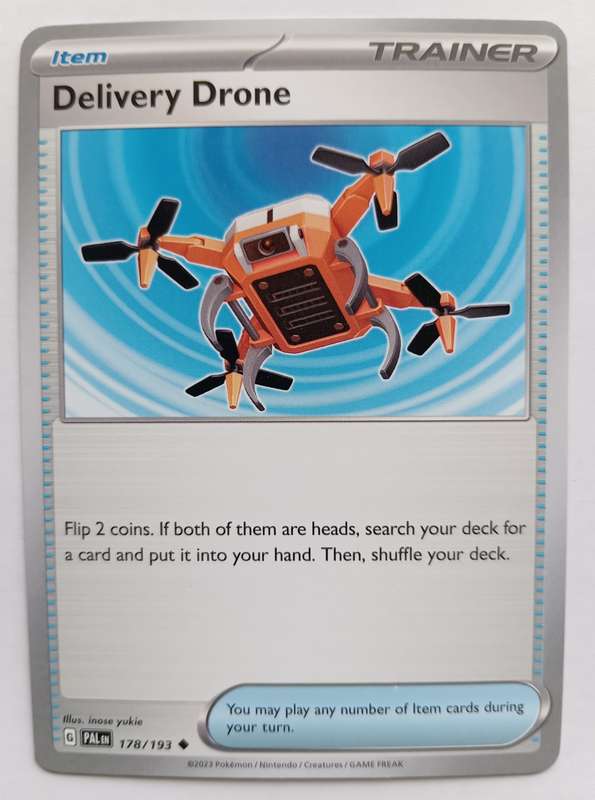 POKEMON CARD - DELIVERY DRONE  178/193 TRAINER PALDEA EVOLVED 2023 - MINT
