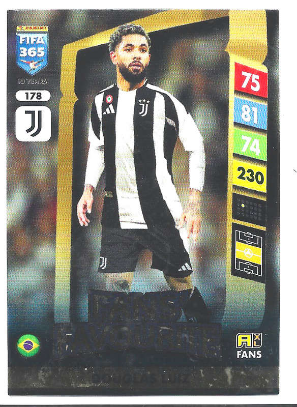 DOUGLAS LUIS - PANINI FIFA 365 COLLECTION 2025 - FOIL "FANS FAVOURITE" TRADING CARD 178