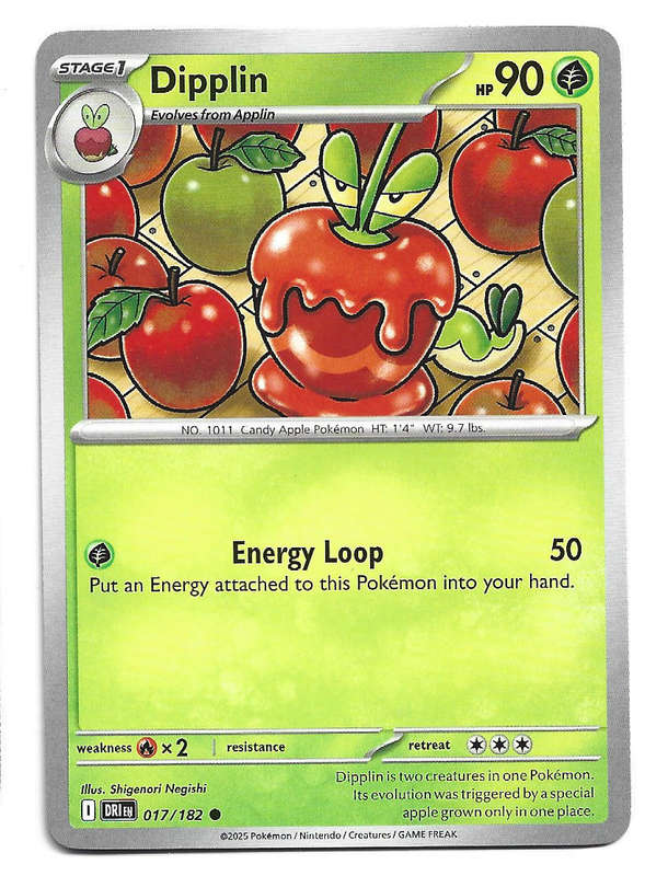DIPPLIN - COMMON  17/182  POKEMON TCG DESTINED RIVALS TRADING CARD