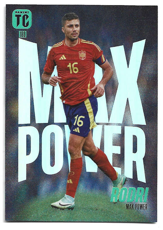 RODRI - PANINI `TOP CLASS` 2025 COLLECTION - FOIL MAX POWER TRADING CARD 180