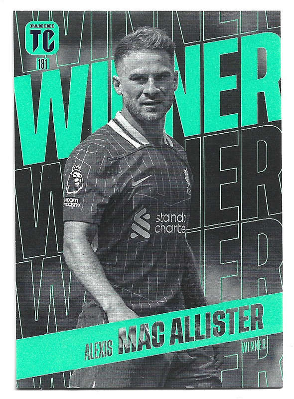 ALEXIS MAC ALLISTER - PANINI `TOP CLASS` 2025 COLLECTION - FOIL WINNER TRADING CARD 181