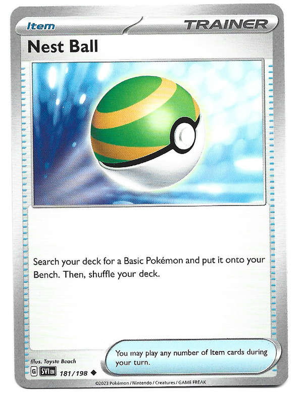 NEST BALL - POKEMON SCARLET & VIOLET  181/198 COMMON TRADING CARD