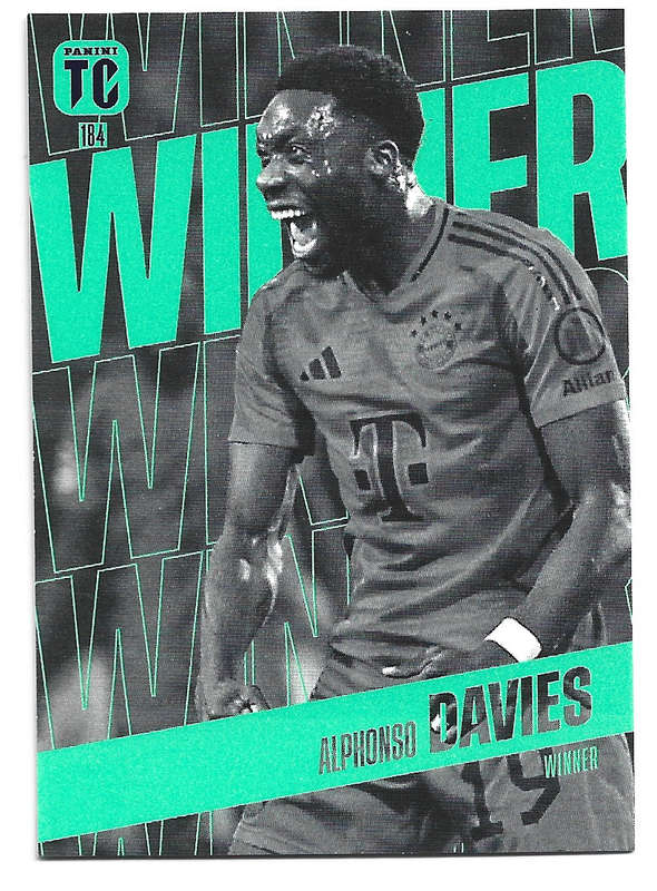 ALPHONSO DAVIES - PANINI `TOP CLASS` 2025 COLLECTION - FOIL WINNER TRADING CARD 184