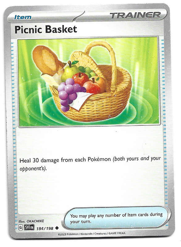 PICNIC BASKET - COMMON  184/198  POKEMON TCG SCARLET & VIOLET TRADING CARD