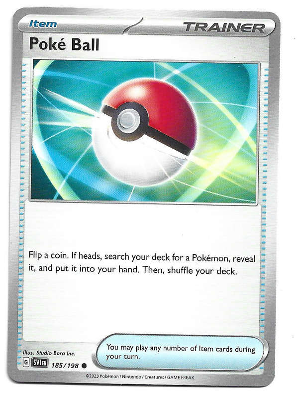 POKE BALL - COMMON  185/198  POKEMON TCG SCARLET & VIOLET TRADING CARD
