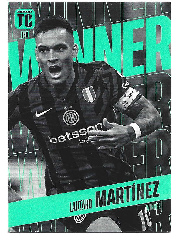 LAUTARO MARTINEZ - PANINI `TOP CLASS` 2025 COLLECTION - FOIL WINNER TRADING CARD 186