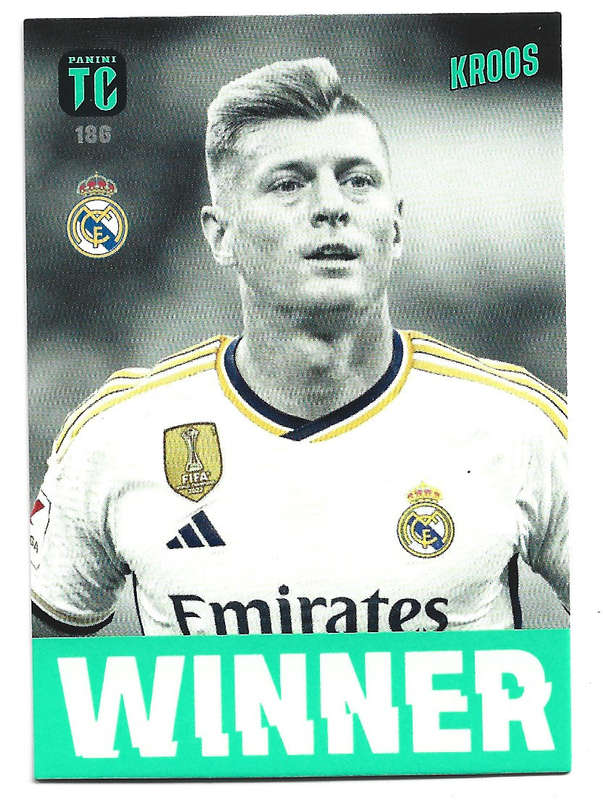 TONI KROOS (Real Madrid) - PANINI `TOP CLASS` 2024 - RARE FOIL `WINNERS` TRADING CARD 186