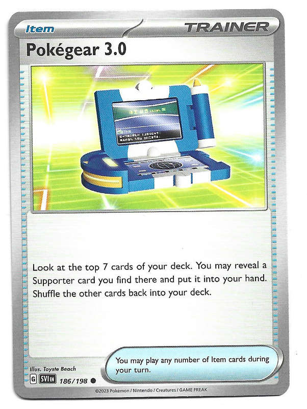 POKEGEAR 3.0 - COMMON  186/198  POKEMON TCG SCARLET & VIOLET TRADING CARD