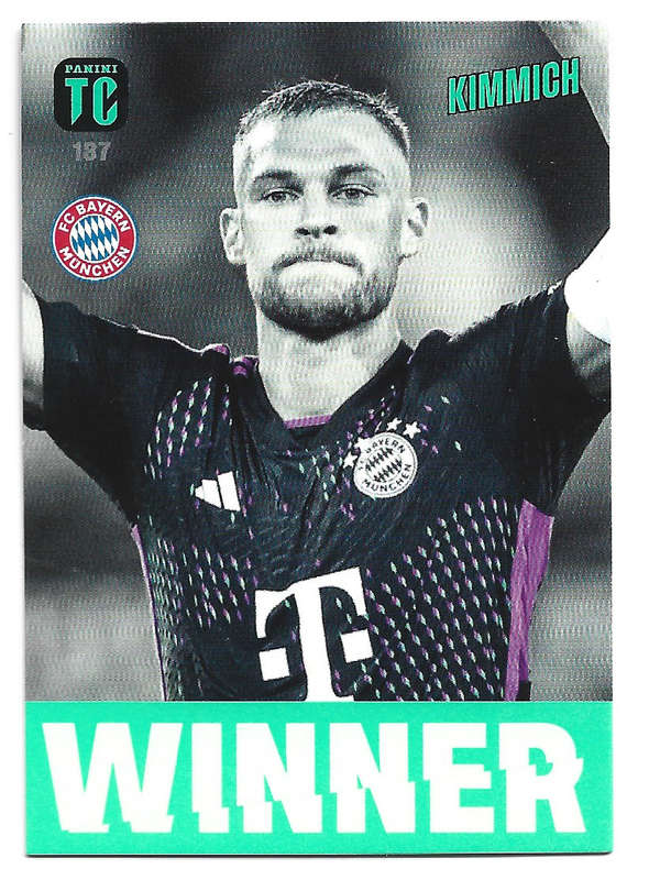 JOSHUA KIMMICH (Bayern) - PANINI `TOP CLASS` 2024 - RARE FOIL `WINNERS` TRADING CARD 187
