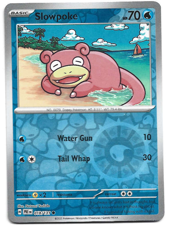 SLOWPOKE  - REVERSE HOLO  18/131  POKEMON PRISMATIC EVOLUTIONS TRADING CARD