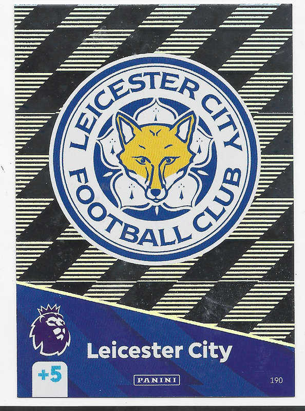 LEICESTER CITY FC -  PANINI English Premier League 2024/25 - FOIL "CLUB LOGO" TRADING CARD 190