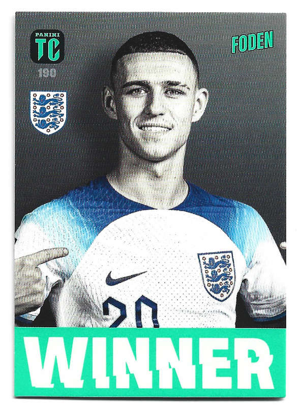 PHIL FODEN (England) - PANINI `TOP CLASS` 2024 - RARE FOIL `WINNERS` TRADING CARD 190