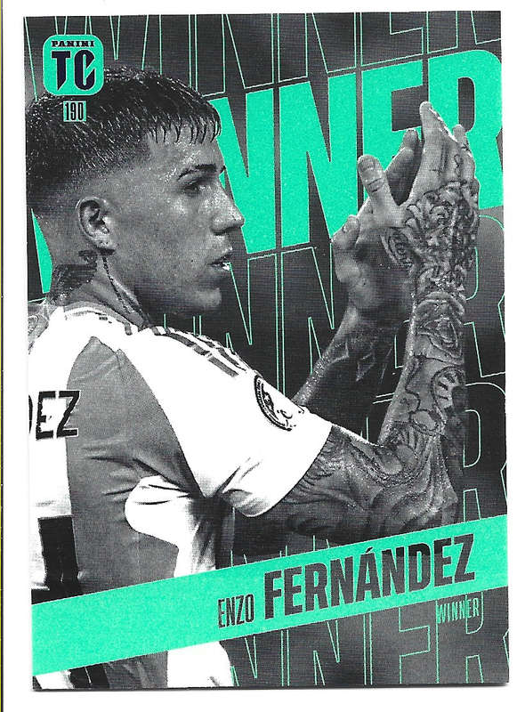 ENZO FERNANDEZ - PANINI `TOP CLASS` 2025 COLLECTION - FOIL WINNER TRADING CARD 190