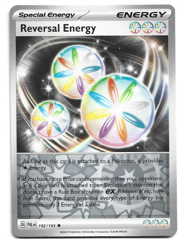 POKEMON CARD - REVERSAL ENERGY  192/193  Reverse Holo  Paldea Evolved Trading Card - Mint