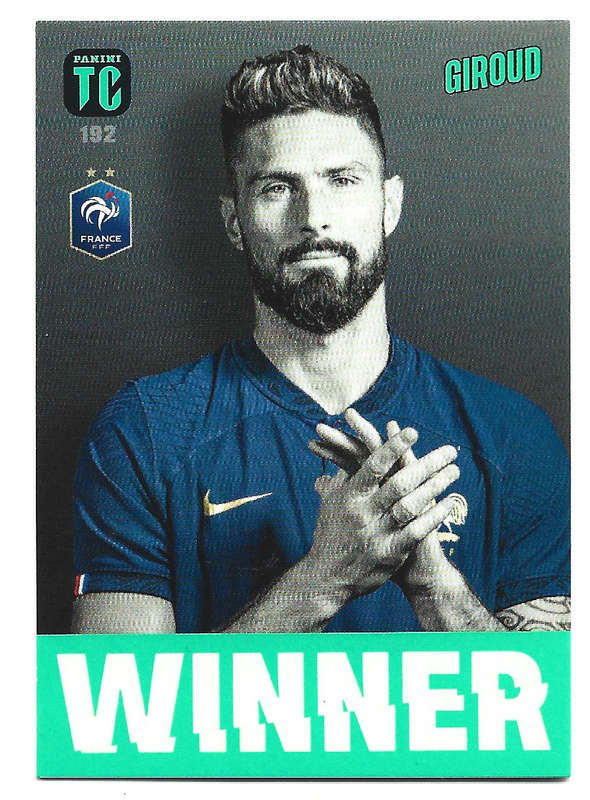 OLIVIER GIROUD (France) - PANINI `TOP CLASS` 2024 - RARE FOIL `WINNERS` TRADING CARD 192