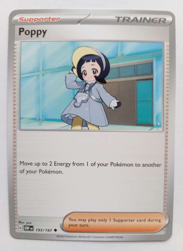 POPPY - COMMON   193/197 POKEMON TCG OBSIDIAN FLAMES TRADING CARD
