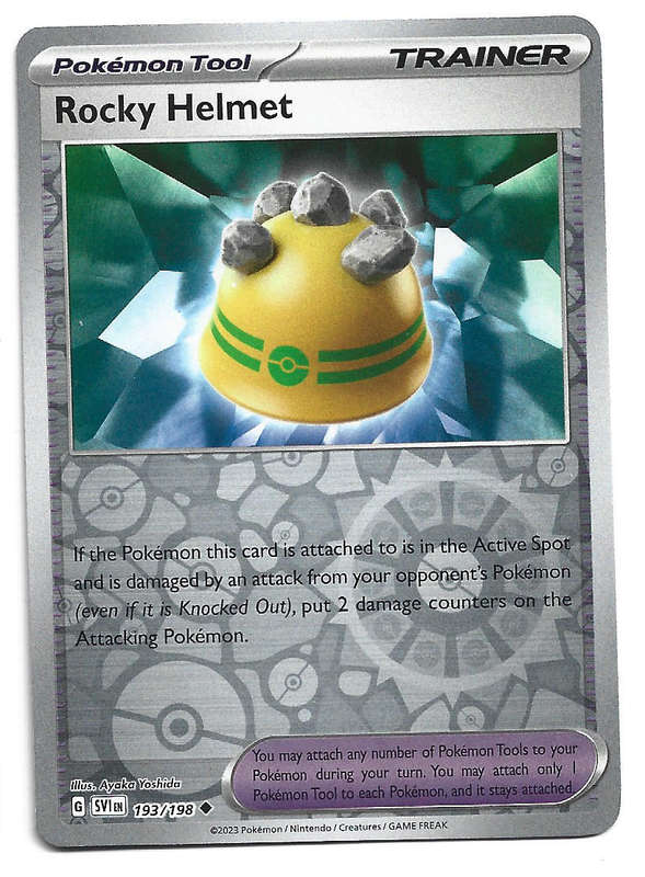 ROCKY HELMET - REVERSE HOLO  193/198 POKEMON TCG SCARLET & VIOLET TRADING CARD