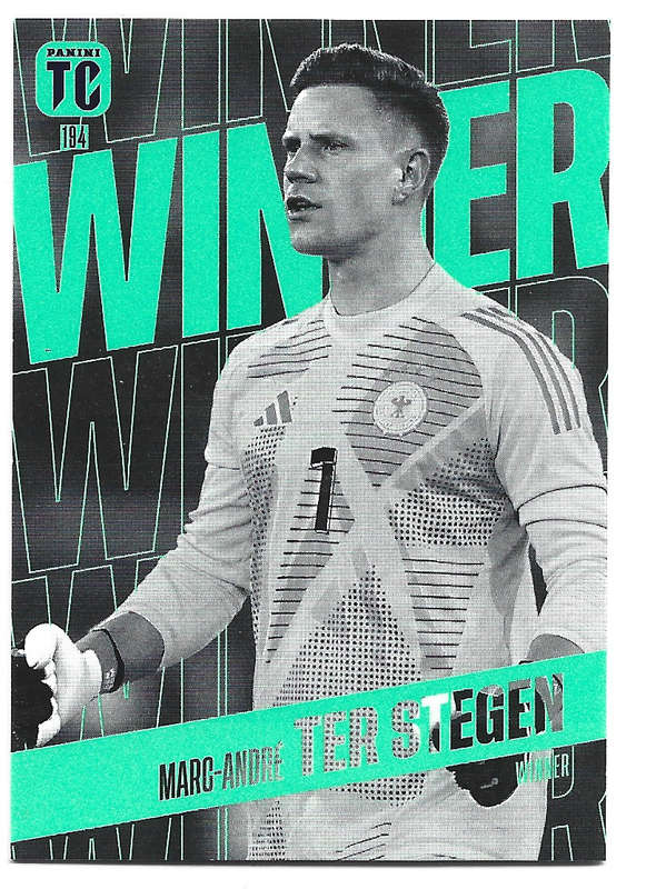 MAR ANDRE TER STEGEN - PANINI `TOP CLASS` 2025 COLLECTION - FOIL WINNER TRADING CARD 194