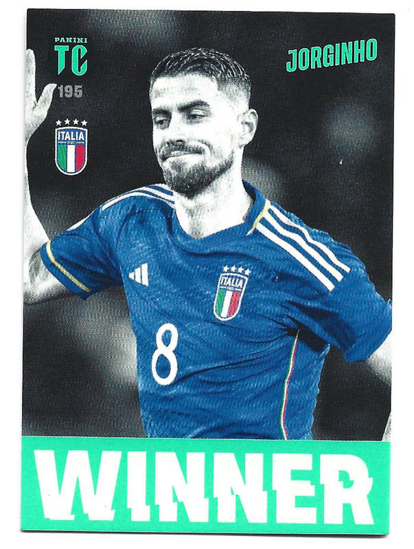JORGINHO (Italy) - PANINI `TOP CLASS` 2024 - RARE FOIL `WINNERS` TRADING CARD 195