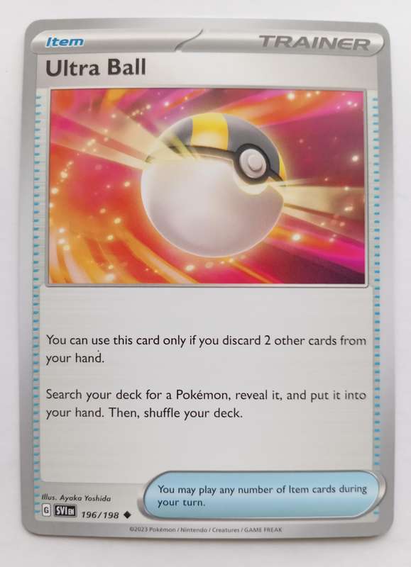 ULTRA BALL - REVERSE HOLO  196/198 POKEMON TCG SCARLET & VIOLET TRADING CARD