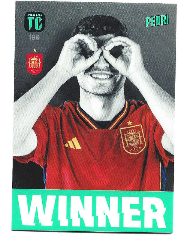 PEDRI (Spain) - PANINI `TOP CLASS` 2024 - RARE FOIL `WINNERS` TRADING CARD 196