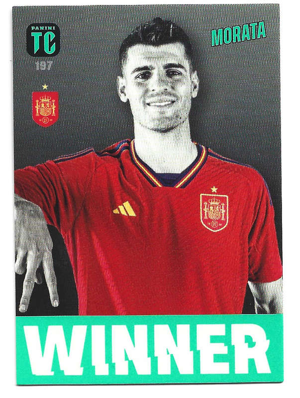 ALVARO MORATA (Spain) - PANINI `TOP CLASS` 2024 - RARE FOIL `WINNERS` TRADING CARD 197