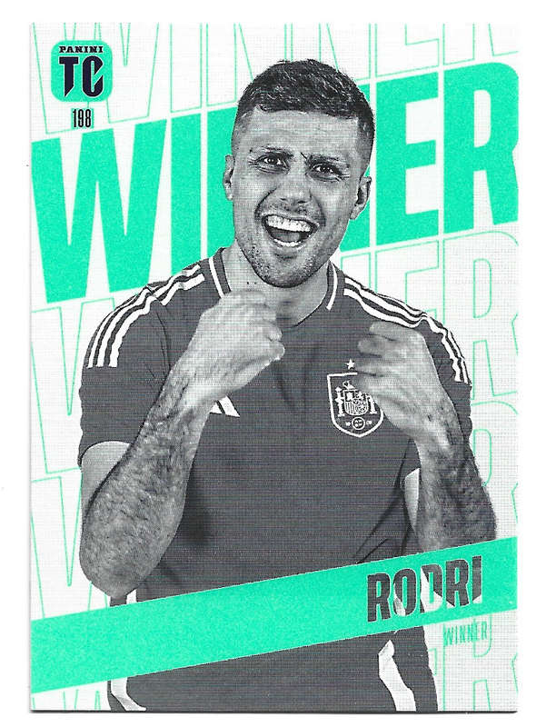RODRI - PANINI `TOP CLASS` 2025 COLLECTION - FOIL WINNER TRADING CARD 198