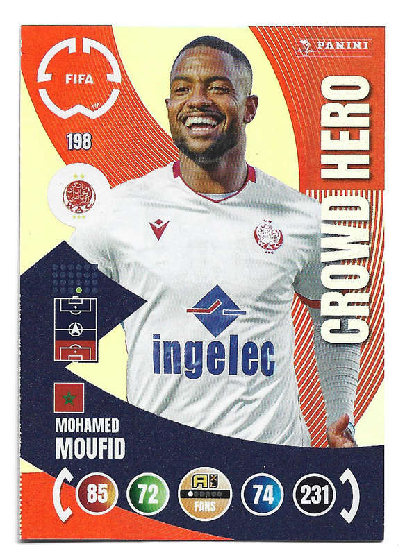 MOHAMED MOUFID - PANINI CLUB WORLD CUP 2025 - FOIL CROWD HERO TRADING CARD 198