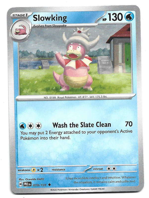 SLOWKING - COMMON  19/131 POKEMON TCG PRISMATIC EVOLUTIONS  TRADING CARD