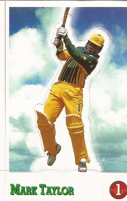 MARK TAYLOR - SELECT CRICKET 1997/98 STICKER COLLECTION - RARE "POP-UP" TRADING CARD 1
