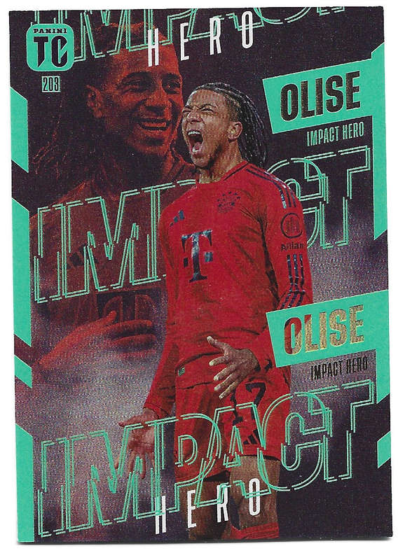 MICHAEL OLISE - PANINI `TOP CLASS` 2025 COLLECTION - FOIL IMPACT HERO TRADING CARD 203