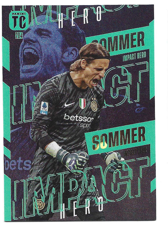 YANN SOMMER - PANINI `TOP CLASS` 2025 COLLECTION - FOIL IMPACT HERO TRADING CARD 204