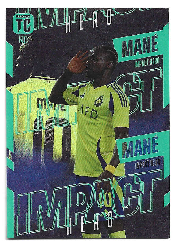 SADIO MANE - PANINI `TOP CLASS` 2025 COLLECTION - FOIL IMPACT HERO TRADING CARD 206