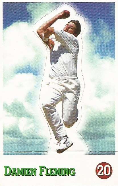 DAMIEN FLEMING - SELECT CRICKET 1997/98 STICKER COLLECTION - RARE "POP-UP" TRADING CARD 20