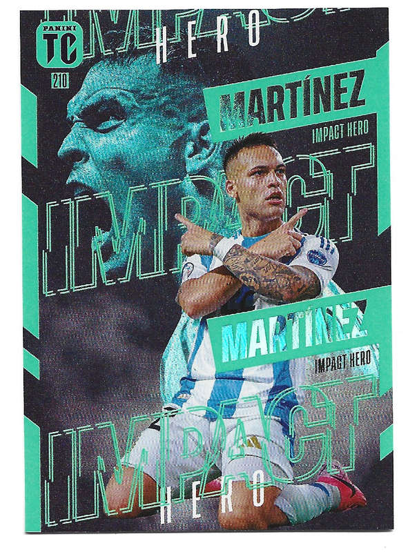 LAUTARO MARTINEZ - PANINI `TOP CLASS` 2025 COLLECTION - FOIL IMPACT HERO TRADING CARD 210