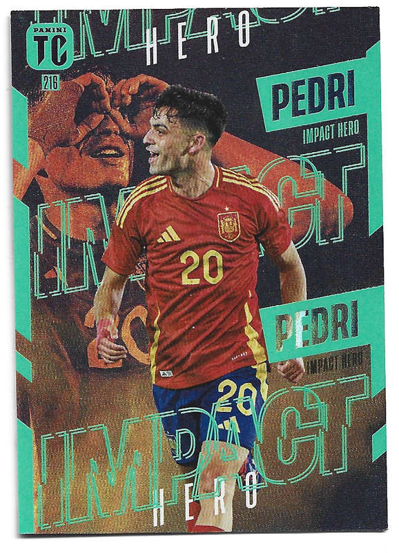 PEDRI - PANINI `TOP CLASS` 2025 COLLECTION - FOIL IMPACT HERO TRADING CARD 216