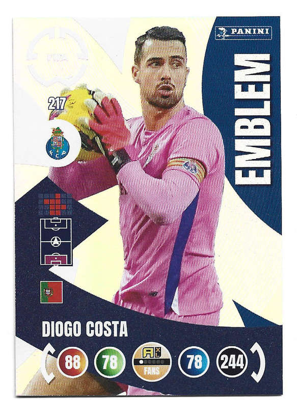 DIOGO COSTA - PANINI CLUB WORLD CUP 2025 - FOIL EMBLEM TRADING CARD 217